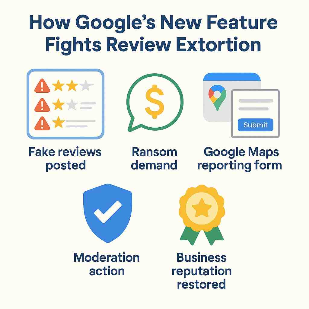 Google Maps Review Extortion: New Feature Lets Businesses Report Fake Reviews and Scams