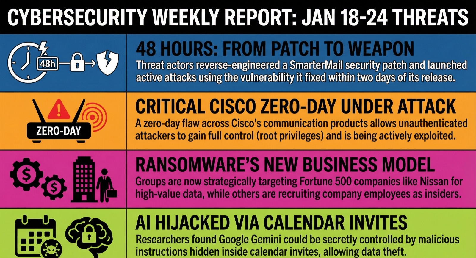Cybersecurity Weekly Report: Jan 18-24 Threats