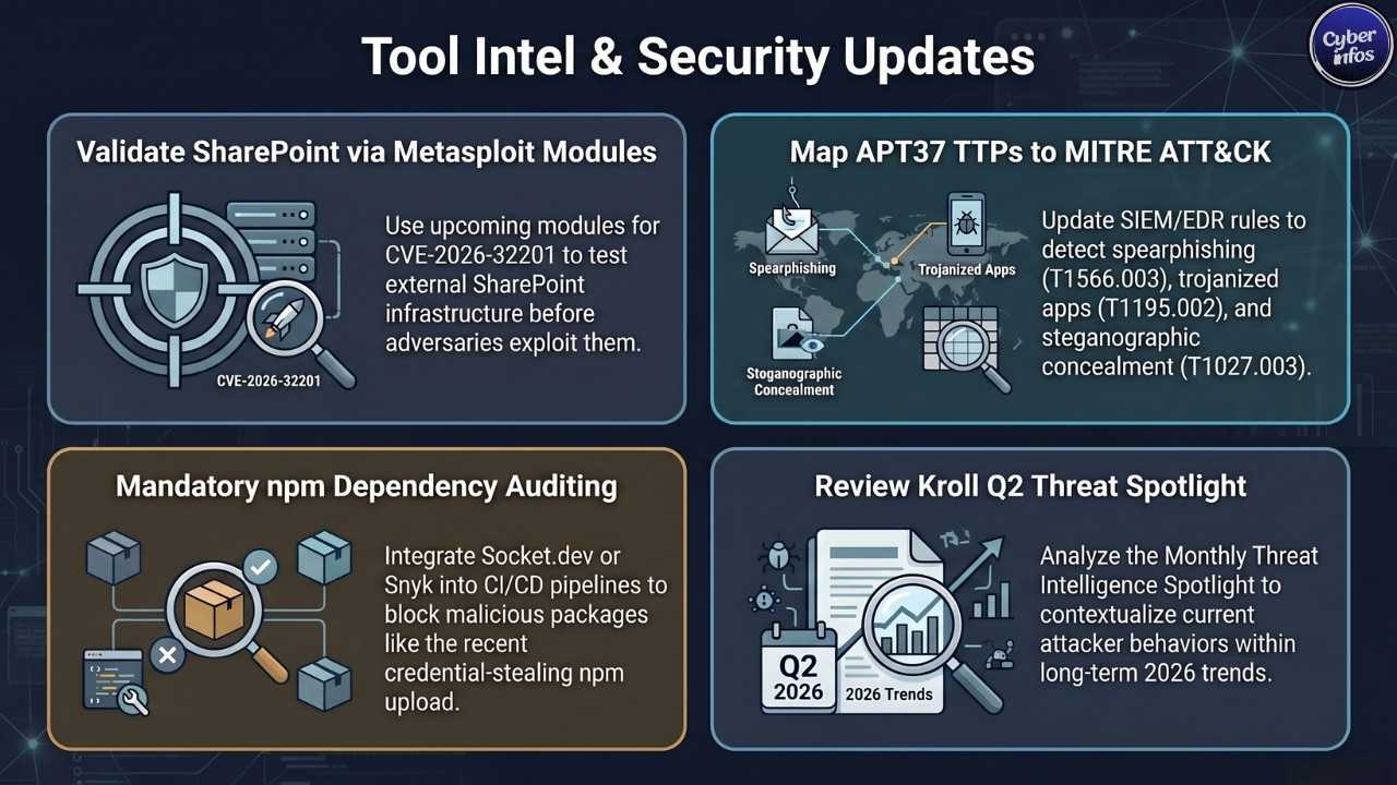 Tools updates and Cybersecurity Weekly Report