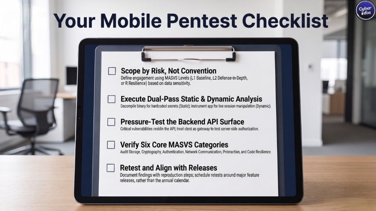 Actionable mobile app penetration testing checklist - Mobile App Penetration Testing 2026
