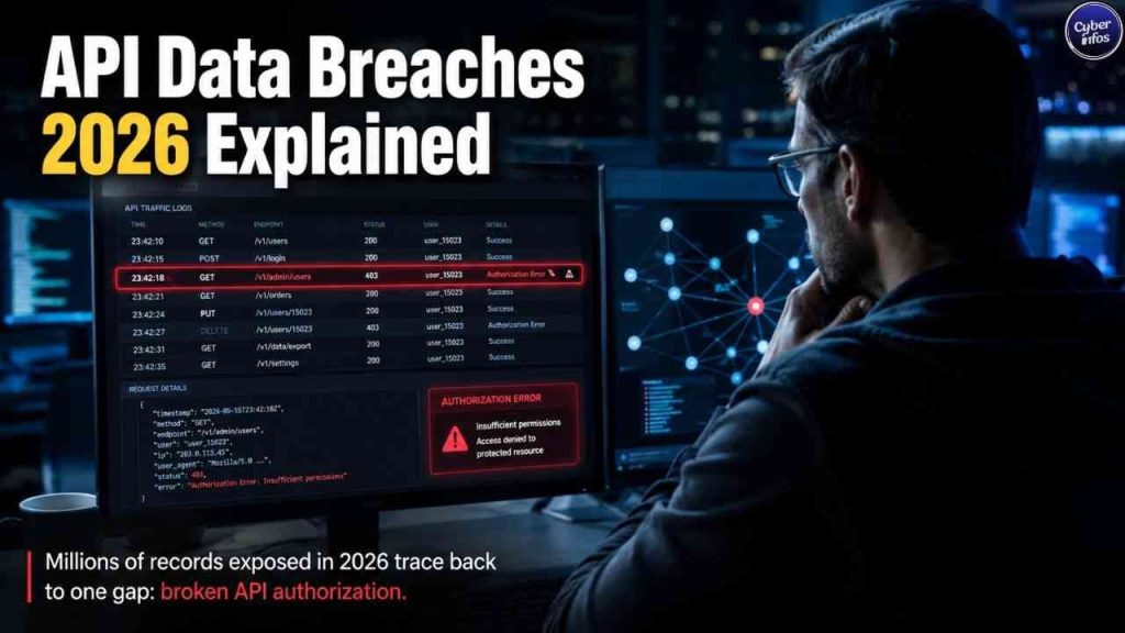 API Data Breaches 2026: How Exposed APIs Leaked Millions of Records API data breaches 2026 showing broken authorization, BOLA vulnerabilities, and millions of exposed records