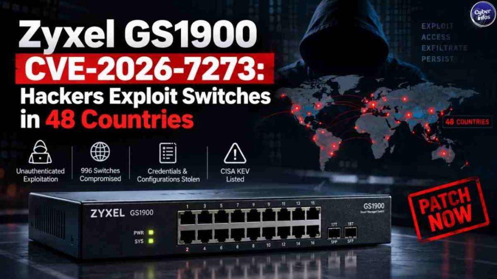 Zyxel GS1900 CVE-2026-7273: Hackers Exploit Switches in 48 Countries